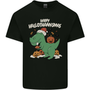 Funny Christmas Halloween Thanksgiving T-Rex Mens Cotton T-Shirt Tee Top Black