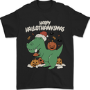 Funny Christmas Halloween Thanksgiving T-Rex Mens T-Shirt 100% Cotton Black