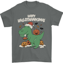 Funny Christmas Halloween Thanksgiving T-Rex Mens T-Shirt 100% Cotton Charcoal