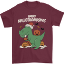 Funny Christmas Halloween Thanksgiving T-Rex Mens T-Shirt 100% Cotton Maroon