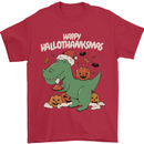 Funny Christmas Halloween Thanksgiving T-Rex Mens T-Shirt 100% Cotton Red