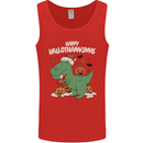 Funny Christmas Halloween Thanksgiving T-Rex Mens Vest Tank Top Red