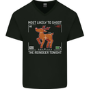 Funny Christmas Photography Photographer Mens V-Neck Cotton T-Shirt Black
