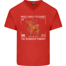 Funny Christmas Photography Photographer Mens V-Neck Cotton T-Shirt Red