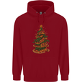 Funny Christmas Pizza Tree Xmas Food Childrens Kids Hoodie Red