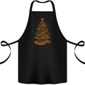 Funny Christmas Pizza Tree Xmas Food Cotton Apron 100% Organic Black