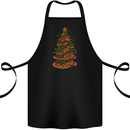 Funny Christmas Pizza Tree Xmas Food Cotton Apron 100% Organic Black