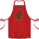 Funny Christmas Pizza Tree Xmas Food Cotton Apron 100% Organic Red