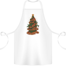 Funny Christmas Pizza Tree Xmas Food Cotton Apron 100% Organic White