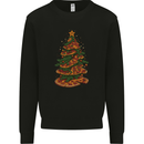 Funny Christmas Pizza Tree Xmas Food Mens Sweatshirt Jumper Black
