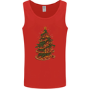 Funny Christmas Pizza Tree Xmas Food Mens Vest Tank Top Red