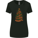 Funny Christmas Pizza Tree Xmas Food Womens Wider Cut T-Shirt Black