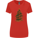 Funny Christmas Pizza Tree Xmas Food Womens Wider Cut T-Shirt Red