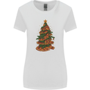 Funny Christmas Pizza Tree Xmas Food Womens Wider Cut T-Shirt White