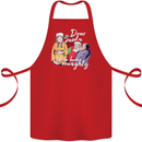 Funny Christmas Pregnancy Xmas Pregnant Xmas Cotton Apron 100% Organic Red