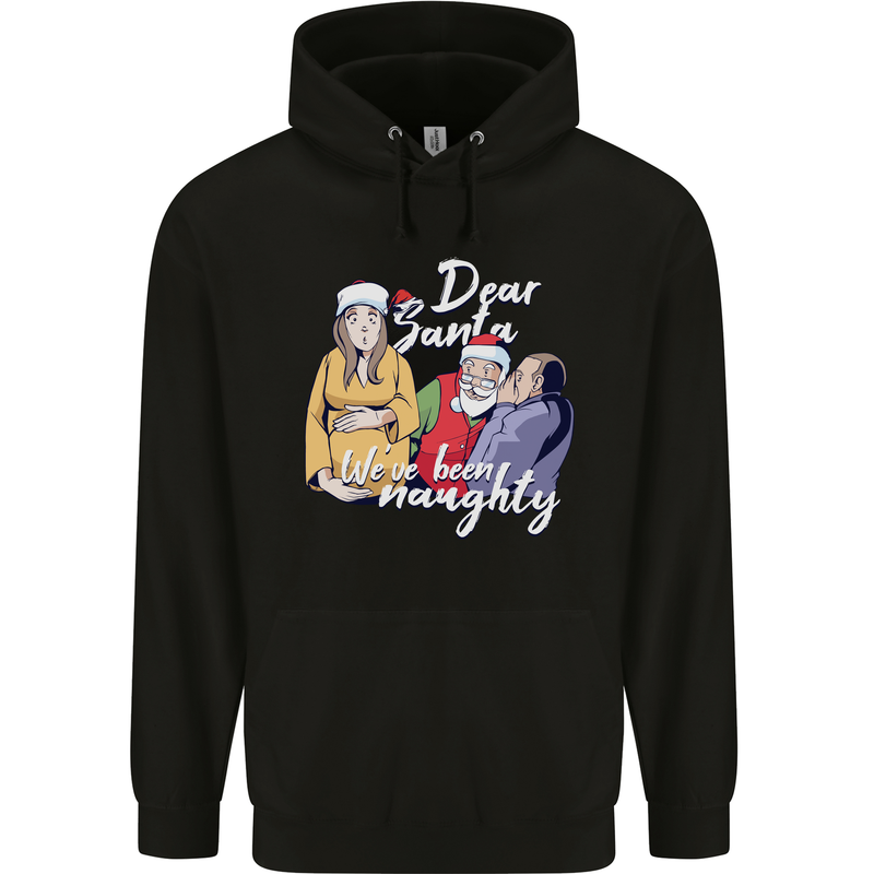 Funny Christmas Pregnancy Xmas Pregnant Xmas Mens 80% Cotton Hoodie Black