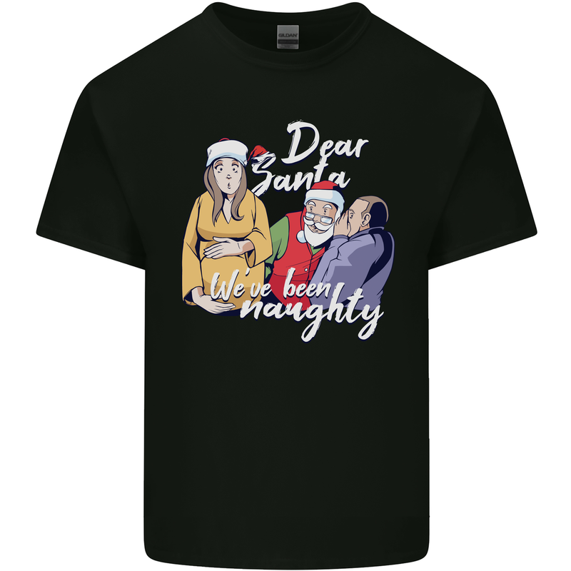 Funny Christmas Pregnancy Xmas Pregnant Xmas Mens Cotton T-Shirt Tee Top Black