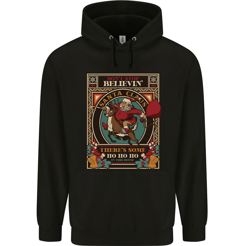 Funny Christmas Santa Clause Offensive Childrens Kids Hoodie Black