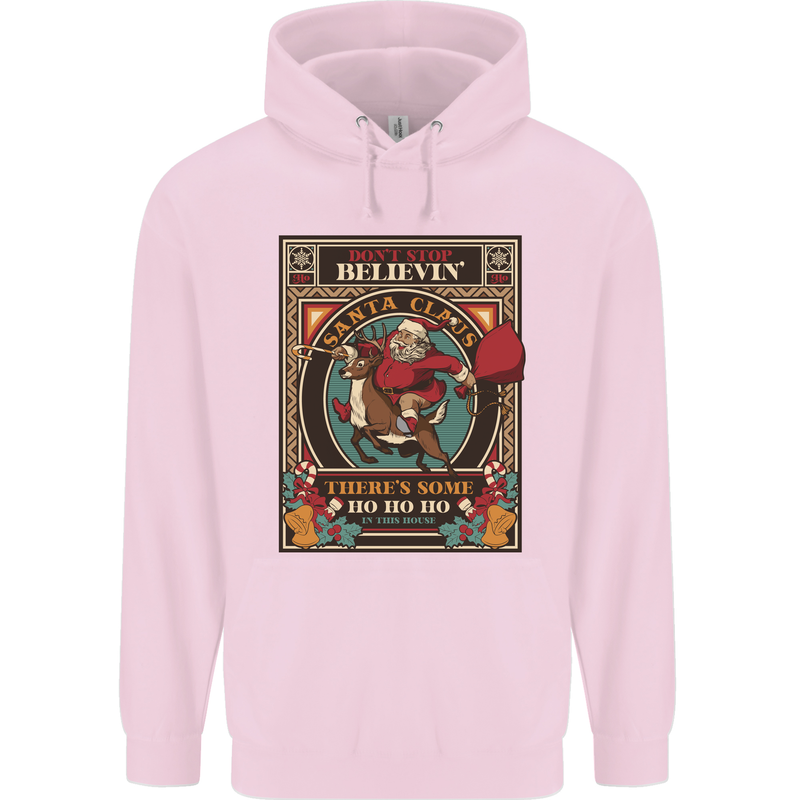 Funny Christmas Santa Clause Offensive Childrens Kids Hoodie Light Pink