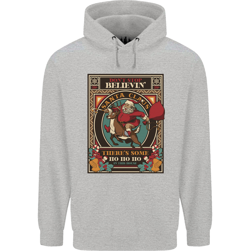 Funny Christmas Santa Clause Offensive Childrens Kids Hoodie Sports Grey