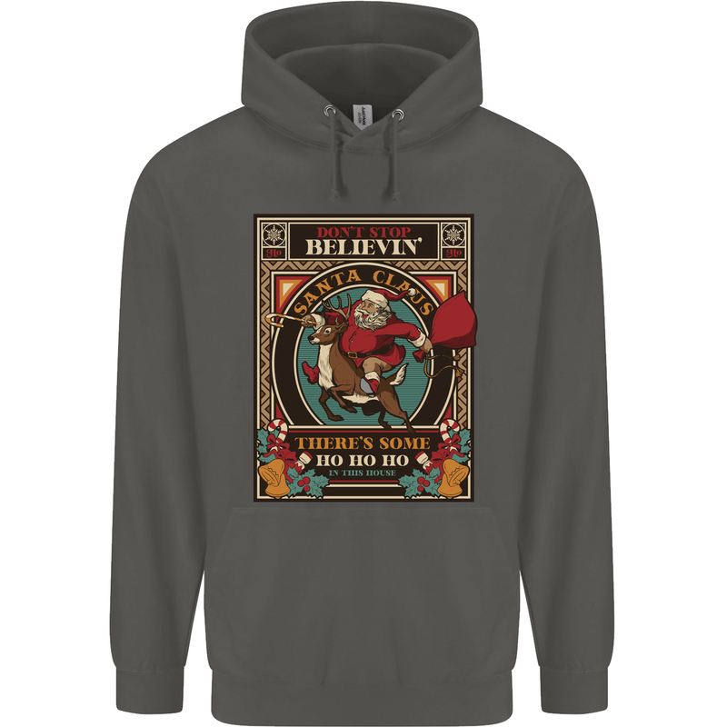 Funny Christmas Santa Clause Offensive Childrens Kids Hoodie Storm Grey