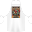 Funny Christmas Santa Clause Offensive Cotton Apron 100% Organic White