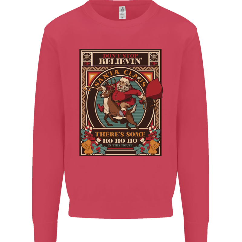 Funny Christmas Santa Clause Offensive Kids Sweatshirt Jumper Heliconia