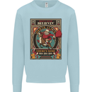 Funny Christmas Santa Clause Offensive Kids Sweatshirt Jumper Light Blue