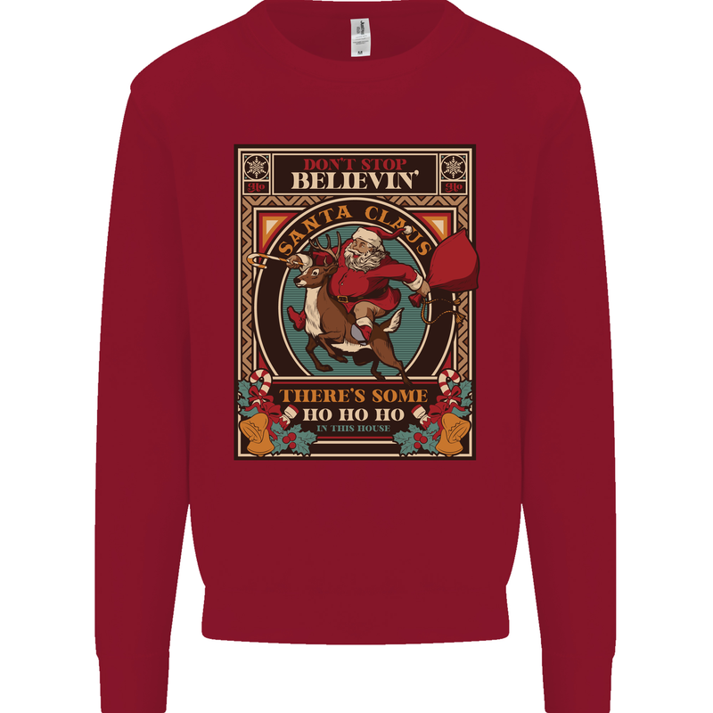 Funny Christmas Santa Clause Offensive Kids Sweatshirt Jumper Red
