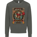 Funny Christmas Santa Clause Offensive Kids Sweatshirt Jumper Storm Grey