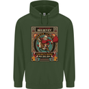 Funny Christmas Santa Clause Offensive Mens 80% Cotton Hoodie Forest Green