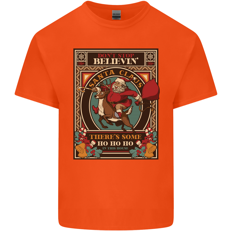 Funny Christmas Santa Clause Offensive Mens Cotton T-Shirt Tee Top Orange