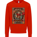 Funny Christmas Santa Clause Offensive Mens Sweatshirt Jumper Bright Red
