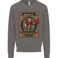 Funny Christmas Santa Clause Offensive Mens Sweatshirt Jumper Charcoal