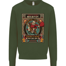 Funny Christmas Santa Clause Offensive Mens Sweatshirt Jumper Forest Green