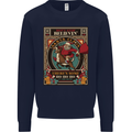 Funny Christmas Santa Clause Offensive Mens Sweatshirt Jumper Navy Blue
