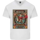 Funny Christmas Santa Clause Offensive Mens V-Neck Cotton T-Shirt White