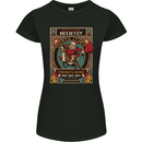 Funny Christmas Santa Clause Offensive Womens Petite Cut T-Shirt Black