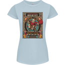 Funny Christmas Santa Clause Offensive Womens Petite Cut T-Shirt Light Blue