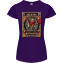 Funny Christmas Santa Clause Offensive Womens Petite Cut T-Shirt Purple