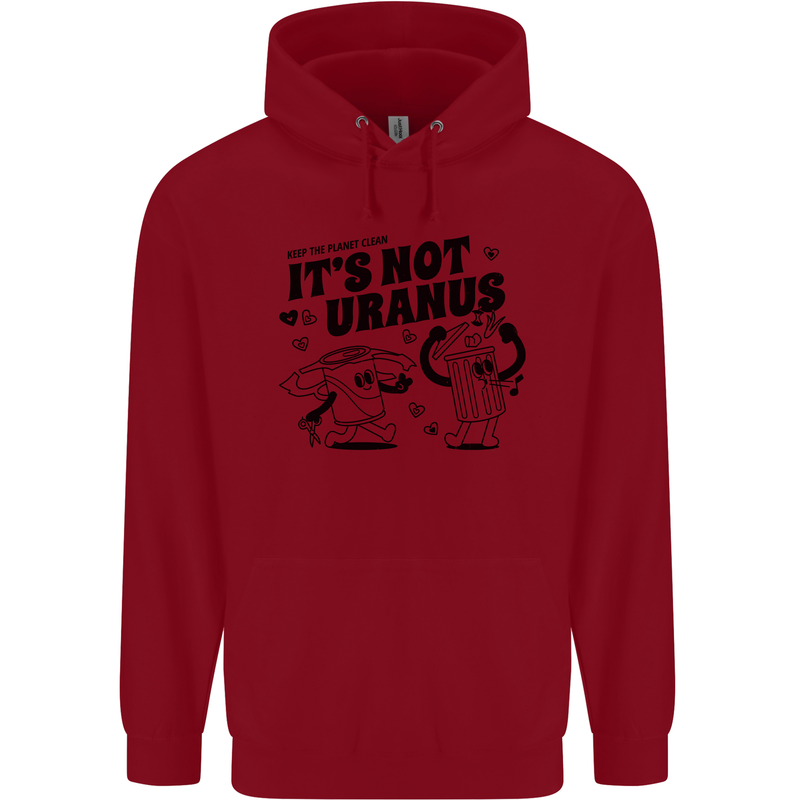 Funny Climate Change Its Not Uranus Childrens Kids Hoodie Red