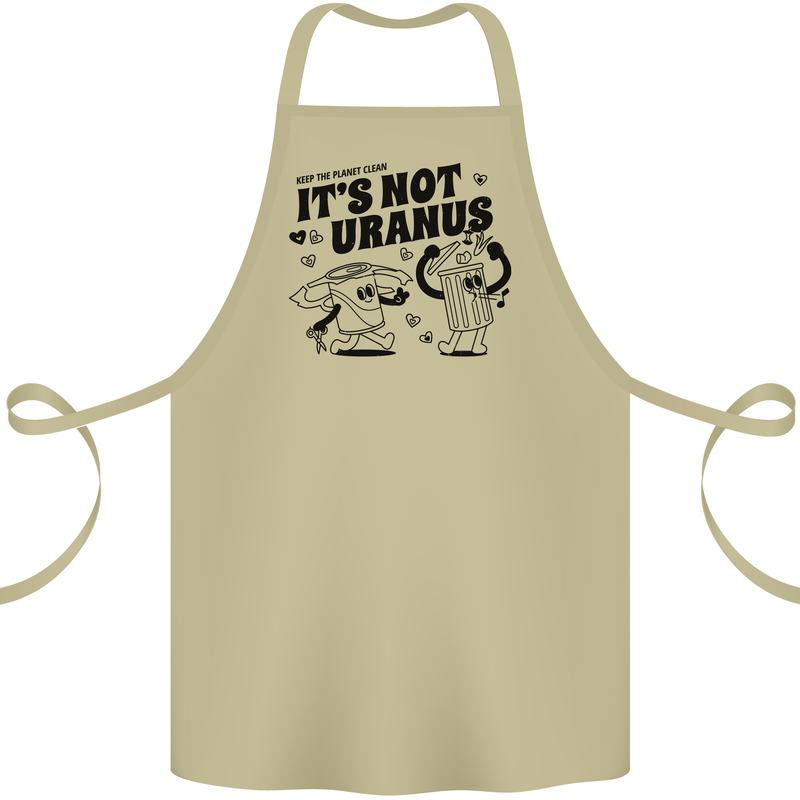 Funny Climate Change Its Not Uranus Cotton Apron 100% Organic Khaki