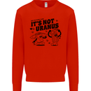 Funny Climate Change Its Not Uranus Kids Sweatshirt Jumper Bright Red