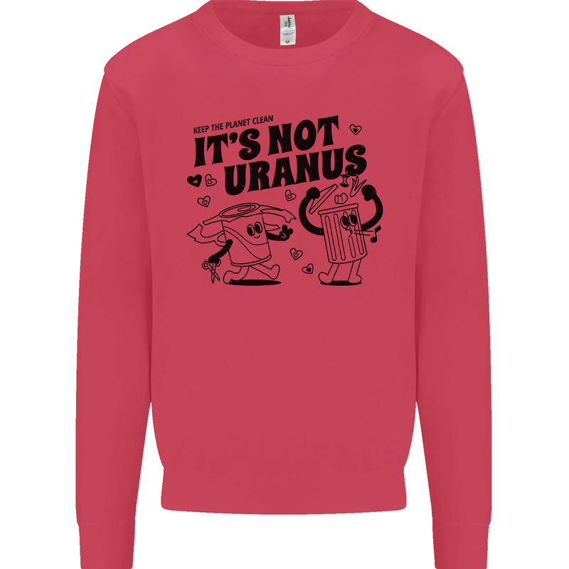 Funny Climate Change Its Not Uranus Kids Sweatshirt Jumper Heliconia