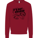 Funny Climate Change Its Not Uranus Kids Sweatshirt Jumper Red