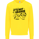 Funny Climate Change Its Not Uranus Kids Sweatshirt Jumper Yellow