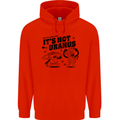 Funny Climate Change Its Not Uranus Mens 80% Cotton Hoodie Bright Red