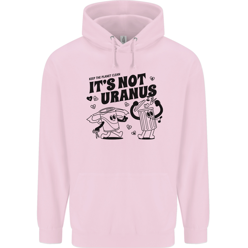 Funny Climate Change Its Not Uranus Mens 80% Cotton Hoodie Light Pink