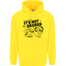 Funny Climate Change Its Not Uranus Mens 80% Cotton Hoodie Yellow