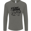 Funny Climate Change Its Not Uranus Mens Long Sleeve T-Shirt Charcoal